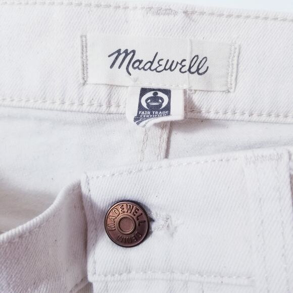Madewell The Perfect Vintage Jeans High Rise Cream Denim 5-Pockets Cotton Blend - Picture 3 of 12